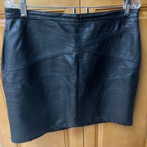 Authentic leather mini skirt. Size 16